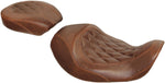 Mustang Wide Tripper Forward Solo and Rear Seat For Harley Davidson FLD 1690 2014-2016 - Brown