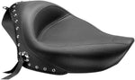 Mustang Studded Vinyl Solo Seat For Harley Davidson XL 1200 C 2004-2020 - Black