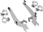 Memphis Shades Sportshield Trigger Lock Complete Mount Kit For Harley Davidson FX 1200 1973-1979 - Polished