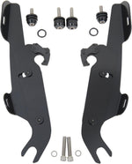 Memphis Shades Fats Slim Windshield Trigger Lock Complete Mount Kit For Harley Davidson FLS 1690 2012-2016 - Black