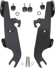 Memphis Shades Fats Slim Windshield Trigger Lock Complete Mount Kit For Harley Davidson FLS 1690 2012-2016 - Black
