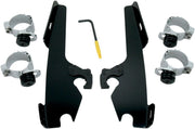Memphis Shades Fats Slim Windshield Trigger Lock Complete Mount Kit For Harley Davidson FLS 1690 2012-2016 - Black