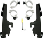 Memphis Shades Fats Slim Windshield Trigger Lock Complete Mount Kit For Harley Davidson FXDF 1584 2008-2011 - Black
