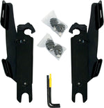 Memphis Shades Fats Slim Windshield Trigger Lock Complete Mount Kit For Harley Davidson FLS 1690 2012-2016 - Black