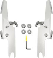 Memphis Shades Fats Slim Windshield Trigger Lock Complete Mount Kit For Harley Davidson FLRT 1690 - Polished