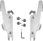 Memphis Shades Fats Slim Windshield Trigger Lock Complete Mount Kit For Harley Davidson FLFB 1750 2018-2020 - Polished