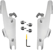 Memphis Shades Fats Slim Windshield Trigger Lock Complete Mount Kit For Harley Davidson FLFB 1750 2018-2020 - Polished