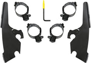 Memphis Shades Fats Slim Windshield Trigger Lock Complete Mount Kit For Harley Davidson FLSB 1750 2018-2024 - Black