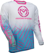 Moose Racing Sahara Jersey - Blue Pink White