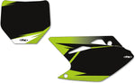 Factory Effex Pre-cut Graphic Number Plate Kit - Kawasaki KXF250 2006-2008