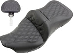 Saddlemen Heated Roadsofa Lattice Stitched Seat For Harley Davidson FLHR 1584 2008 - Black