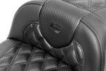 Saddlemen Roadsofa Extended Reach Carbon Fibre Seat For Harley Davidson FLHX 1923 2024 - Black