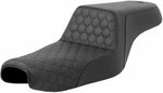 Saddlemen Honeycomb Step Up Seat For Harley Davidson XL 1200 C 2004-2020 - Black