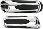 Arlen Ness Deep Cut Comfort Series Grips For Harley Davidson FL 1200 1976-1977 - Black Chrome