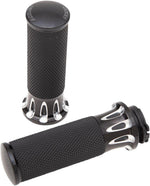 Arlen Ness Fusion Deep Cut Grips For Harley Davidson FL 1200 1976-1977 - Black