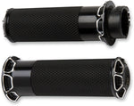 Arlen Ness Fusion Beveled Grips For Harley Davidson FL 1200 1976-1977 - Black