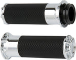Arlen Ness Fusion Beveled Grips For Harley Davidson FL 1200 1976-1977 - Black Chrome