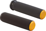 Arlen Ness Knurled Grips For Harley Davidson FLD 1690 2012-2013 - Black Gold