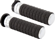 Arlen Ness SpeedLiner Grips For Harley Davidson FLD 1690 2012-2013 - Black Chrome