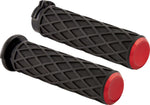 Arlen Ness Diamond Grips For Harley Davidson FLD 1690 2012-2013 - Black Red