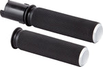 Arlen Ness Knurled Grips For Harley Davidson FLHX 1923 2024 - Black Chrome