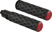 Arlen Ness Diamond Grips - Black Red