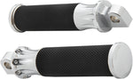 Arlen Ness Fusion Male-Mount Footpegss For Harley Davidson FLD 1690 2012-2013 - Black Chrome