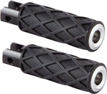 Arlen Ness Diamond Rider Foot Pegs For Harley Davidson FLSB 1750 2018-2024 - Black/Chrome