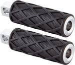 Arlen Ness Diamond Passenger Foot pegs For Harley Davidson FLD 1690 2012-2013 - Black/Chrome