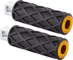 Arlen Ness Diamond Rider Foot Pegs For Harley Davidson FLD 1690 2012-2013 - Black/Gold