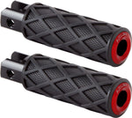 Arlen Ness Diamond Rider Foot Pegs For Harley Davidson FLSB 1750 2018-2024 - Black/Red