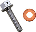 Moose Racing Magnetic Drain Plug For Honda CRF450R 2002-2008 - Anodized Clear Silver