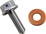 Moose Racing Magnetic Drain Plug For Honda CRF250R 2004-2009 - Anodized Clear Silver