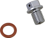 Moose Racing Magnetic Drain Plug For Honda CR125 1984-2007 - Anodized Clear Silver