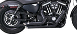 Vance & Hines Shortshots Staggered Exhaust System For Harley Davidson XL1200C 2014-2020 - Black
