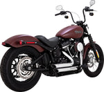 Vance & Hines Shortshots Staggered Exhaust System For Harley Davidson FLDE 1750 2018-2020 - Chrome