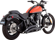 Vance & Hines 2-into-2 Big Radius Exhaust System For Harley Davidson FXSTSI 1450 EFI 2004-2006 - Black Ceramic