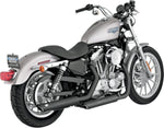 Vance & Hines 3" Round Twin Slash Silencers For Harley Davidson XL 1200 C 2004-2013 - Black