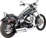 Vance & Hines 3" Round Twin Slash Silencers For Harley Davidson FXDF 1584 2008-2011 - Chrome