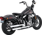 Vance & Hines 3" Twin Slash Silencers For Harley Davidson FLSTN 1584 2007-2009 - Chrome