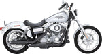 Vance & Hines 3" Twin Slash Silencers For Harley Davidson FXD 1340 1995-1998 - Black