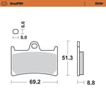 Moto Master RoadPRO Sinder Brake Pad Front For Yamaha BT 1100 2002-2006