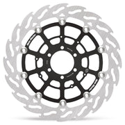 Moto Master Flame Series Floating Brake Disc For BMW K 1600 B - Black/Silver