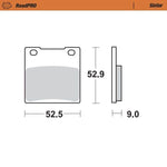 Moto Master RoadPRO Sinder Brake Pad Rear For Suzuki GS 500 E 1989-2007