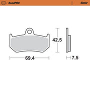 Moto Master RoadPRO Sinder Brake Pad Rear For Triumph AdventureR 900 1996-2001