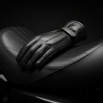 Black Vapour Leather Motorcycle Gloves