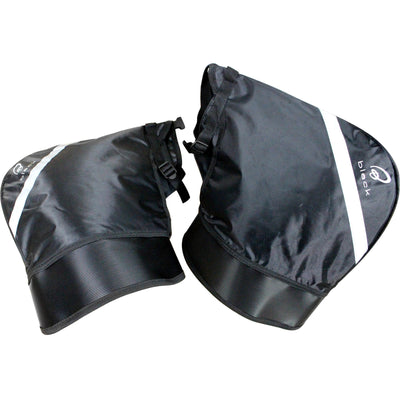 Black Meta Motorcycle Handlebar Muffs