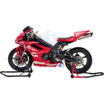 Black Pro Range Front Height Adjustable Head Stand & Rear Paddock Stand (B5065 and B5072)