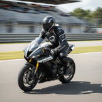 Black Thunder 1-Piece Leather Motorcycle Suit