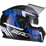 Black Apex Triple Full Face Motorcycle Helmet